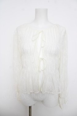 画像2: axes femme / 前後2WAYレースプルオーバー F 白 Y-26-03-30-009-AX-TO-SZ-ZY