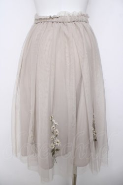 画像2: F i.n.t / フラワー刺繍チュールスカート/マイメロディ F ベージュ×赤 Y-26-03-30-101-CA-SK-SZ-ZY