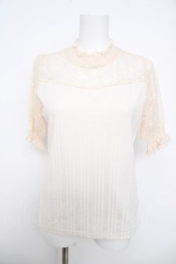 画像1: axes femme / ビスチェ切替半袖プルオーバー M 生成り Y-26-03-30-010-AX-TO-SZ-ZY