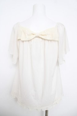 画像2: axes femme / backリボンシフォントップス M 生成り Y-26-03-30-012-AX-TO-SZ-ZY