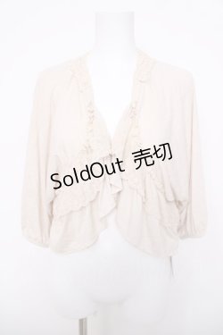 画像1: axes femme / レースフリルボレロ  生成り Y-26-03-30-013-AX-TO-SZ-ZY