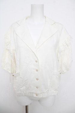 画像1: axes femme / レース袖ジャケット F 白 Y-26-03-30-017-AX-TO-SZ-ZY