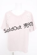 axes femme / レースアッププルオーバー F 淡ピンク Y-26-03-30-021-AX-TO-SZ-ZY