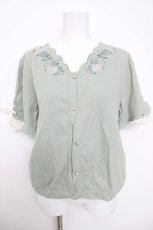 画像1: axes femme / 薔薇刺繍カーディガン M ミント Y-26-03-30-022-AX-TO-SZ-ZS (1)