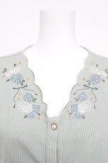 画像3: axes femme / 薔薇刺繍カーディガン M ミント Y-26-03-30-022-AX-TO-SZ-ZS (3)