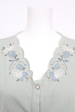 画像3: axes femme / 薔薇刺繍カーディガン M ミント Y-26-03-30-022-AX-TO-SZ-ZY