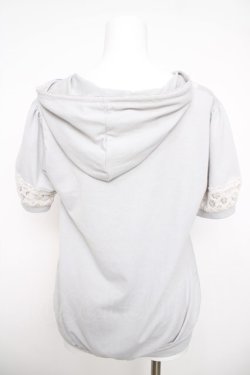 画像2: axes femme / プリント半袖パーカー  グレー Y-26-03-30-032-AX-TO-SZ-ZY