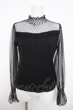 画像1: axes femme / シャーリングインナープルオーバー M 黒 Y-26-03-30-036-AX-TO-SZ-ZY