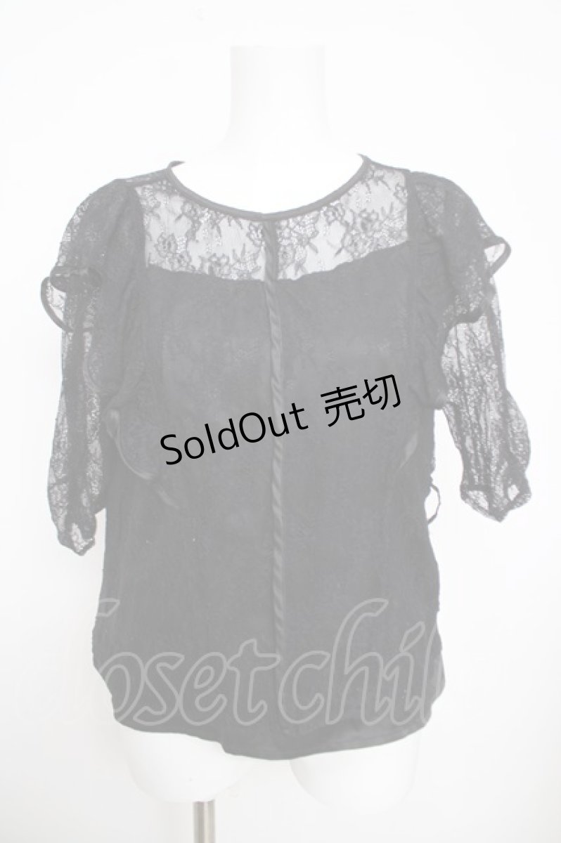 画像1: axes femme / 総レーストップス M 黒 Y-26-03-30-038-AX-TO-SZ-ZI (1)