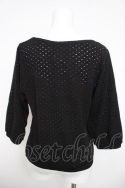 画像2: axes femme / ローズモチーフラメドットニット M 黒 Y-26-03-30-039-AX-TO-SZ-ZY