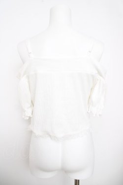 画像2: Ank Rouge / リボンネコちゃんオフショルテレコ M 白 Y-26-03-30-042-CA-TO-SZ-ZY