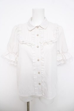 画像1: evelyn / フリルブラウス  白 Y-26-03-30-048-LO-BL-SZ-ZY