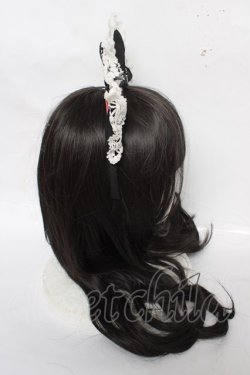 画像3: BABY, THE STARS SHINE BRIGHT / レースリボンカチューシャ  ブラック/ホワイト Y-26-04-01-044-BA-ZA-SZ-ZY