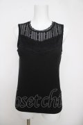 axes femme POETIQUE / レースビスチェ切替タンク M 黒 Y-26-04-01-059-AX-TO-SZ-ZY