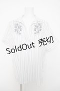 axes femme / チュール透けお花刺繍シャツ M オフシロ Y-26-04-01-062-AX-BL-SZ-ZY