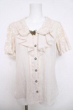 画像1: axes femme / ブローチ付きブラウス  キナリ Y-26-04-01-067-AX-BL-SZ-ZY