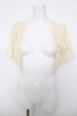 画像1: axes femme / レース使いボレロ  生成り Y-26-04-01-068-AX-TO-SZ-ZY