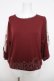 画像1: axes femme / ７分袖花刺繍プルオーバー M ワイン Y-26-04-01-075-AX-TO-SZ-ZY (1)