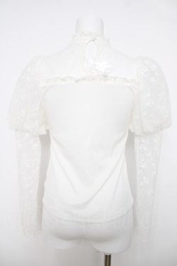 画像2: evelyn / パフスリーブリブTP F 白 Y-26-04-01-077-LO-TO-SZ-ZY