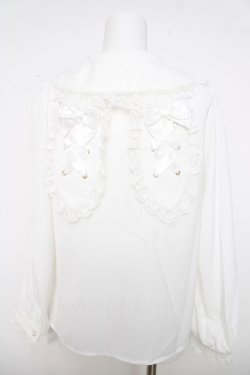 画像2: Secret Honey / レースアップうさ耳ブラウス 2 ホワイト Y-26-04-01-080-CA-BL-SZ-ZY