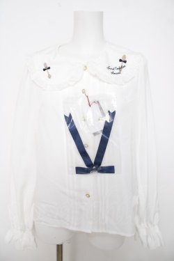 画像1: Amavel / カトラリー刺繍ブラウス  白 Y-26-04-01-082-CA-BL-SZ-ZY