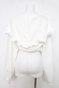 画像2: lilLilly / フリルスウェットパーカー F ホワイト Y-26-04-01-083-LO-TO-SZ-ZY