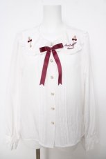 画像1: Amavel / カトラリー刺繍ブラウス M 白 Y-26-04-01-085-CA-BL-SZ-ZY (1)