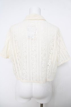 画像2: F i.n.t / ストライプレース シャツ F アイボリー Y-26-04-01-087-CA-OP-SZ-ZY