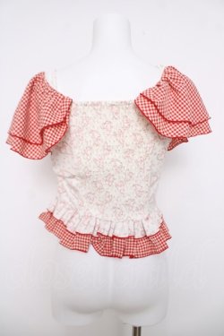 画像2: lilLilly / 【airi×Starry】フェアリーホイップブラウス F レッド Y-26-04-01-089-LO-BL-SZ-ZY