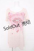 MILK / KISS KISS Long Tee  ヌードピンク Y-26-04-01-090-ML-TO-SZ-ZY