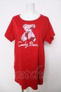 MILK / CANDYベアーチュニックTee  レッド Y-26-04-01-091-ML-TO-SZ-ZY