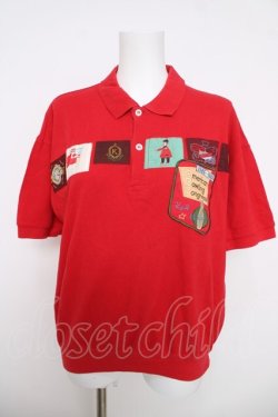 画像1: Karl Helmut / ワッペン付きポロシャツ F 赤 Y-26-04-01-093-EL-BL-SZ-ZY