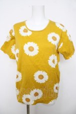 画像1: PINK HOUSE / ひまわり柄Tシャツ F イエロー Y-26-04-01-097-LO-TO-SZ-ZY (1)