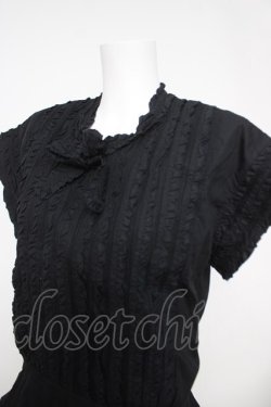 画像3: PINK HOUSE / 後ろあきフリルブラウス F 黒 Y-26-04-01-103-LO-BL-SZ-ZY