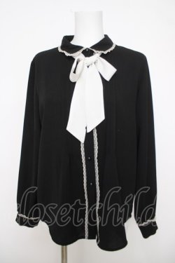 画像1: couture BY ROJITA / リボンタイブラウス F 黒 Y-26-04-01-105-LO-BL-SZ-ZY