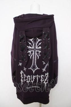 画像2: NOEMIE / 2WAYうさ耳ユニセックスZIPパーカー  パープル Y-26-04-01-106-LO-TO-SZ-ZY