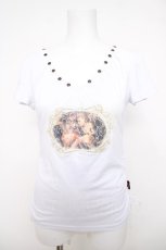 画像1: Ozz On / 絵画プリントギャザートップス  白 Y-26-04-01-108-OO-TO-SZ-ZY (1)