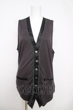 画像1: Ozz conte / カットベスト  黒 Y-26-04-01-109-OO-TO-SZ-ZY