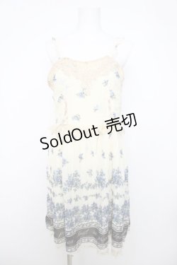 画像1: axes femme / ローズメッセージパネル柄ワンピース  生成り Y-26-04-01-113-AX-OP-SZ-ZY