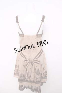 画像2: axes femme / シルエット柄キャミソールワンピース  ベージュ Y-26-04-01-114-AX-OP-SZ-ZY