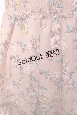 画像3: axes femme / ブーケ花柄タック編み上げOP  ピンク Y-26-04-01-117-AX-OP-SZ-ZY