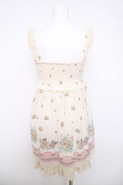 画像2: axes femme / ネコ花パネル柄ベアチュニック M キナリ Y-26-04-01-120-AX-OP-SZ-ZY