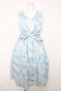 画像1: axes femme / トゥインクルスノー柄ワンピース F サックス Y-26-04-01-121-AX-OP-SZ-ZY