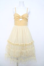 画像1: axes femme POETIQUE / リボンデザインチュールワンピース M イエロー Y-26-04-01-124-AX-OP-SZ-ZS (1)
