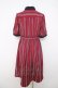 画像2: axes femme / マルチストライプ半袖ワンピ  赤 Y-26-04-01-126-AX-OP-SZ-ZY (2)
