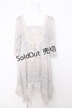 画像1: axes femme / 総柄チュニック  グレー Y-26-04-01-128-AX-OP-SZ-ZY