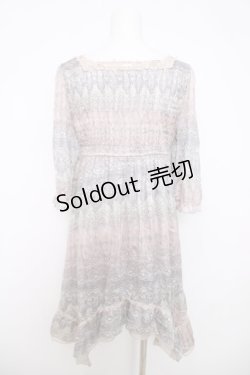 画像2: axes femme / 総柄チュニック  グレー Y-26-04-01-128-AX-OP-SZ-ZY