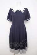 axes femme / タイ付き×セーラー襟ワンピース F 紺 Y-26-04-01-129-AX-OP-SZ-ZY