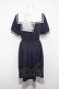 画像2: axes femme / タイ付き×セーラー襟ワンピース F 紺 Y-26-04-01-129-AX-OP-SZ-ZY (2)