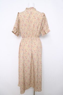 画像2: axes femme POETIQUE / 半袖リボンタイ花柄ワンピース M イエロー Y-26-04-01-131-AX-OP-SZ-ZY